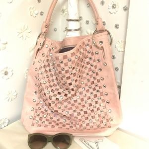 Pink purse with rhinestones